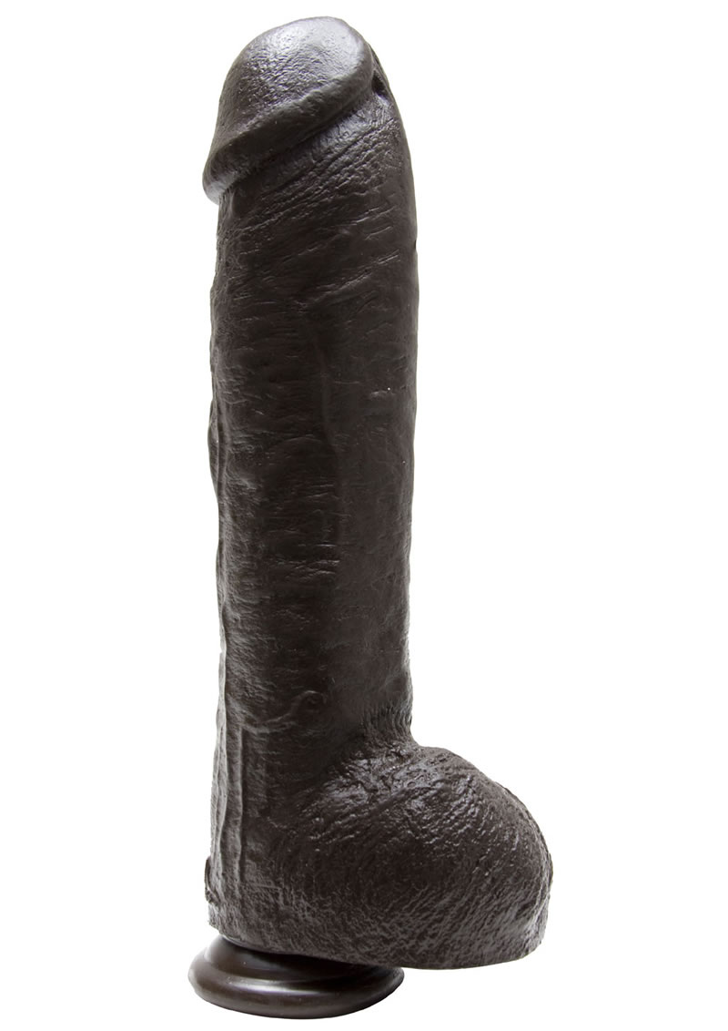 Bam Huge Realistic Cock 13 Inch Brown