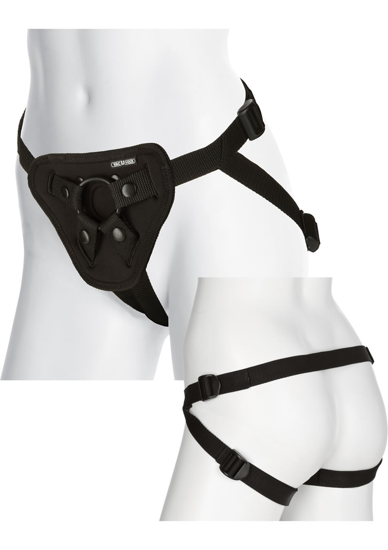 Vac U Lock Platinum Luxe Harness With Plug Black Adjust Up To 60 Inch Waist