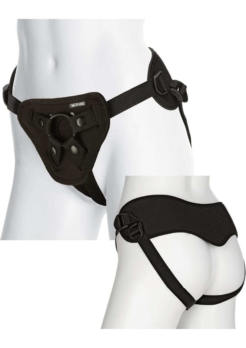 Vac U Lock Platinum Supreme Harness With Plug Black Adjust Up To 60 Inch Waist