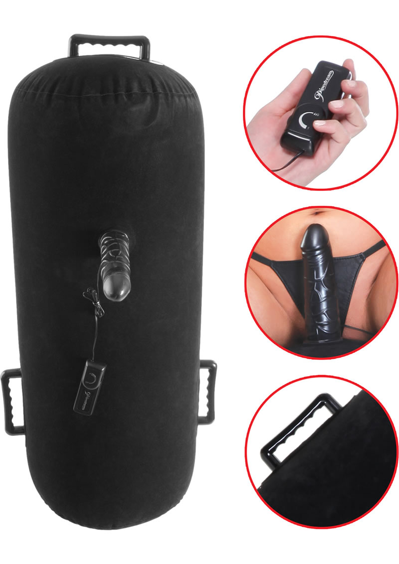 Fetish Fantasy Remote Control Inflatable Luv Log With Dildo Black