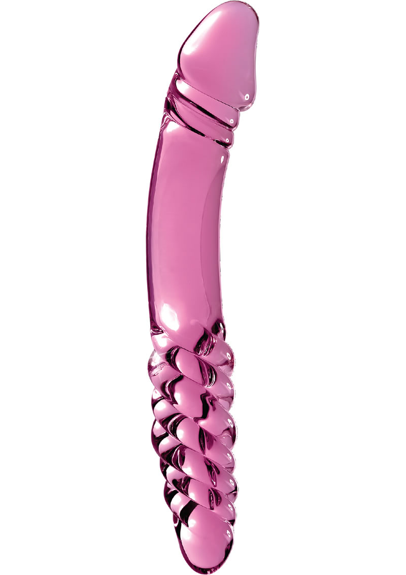 Icicles No 57 Double-Sided Glass Massager Pink 9 Inch