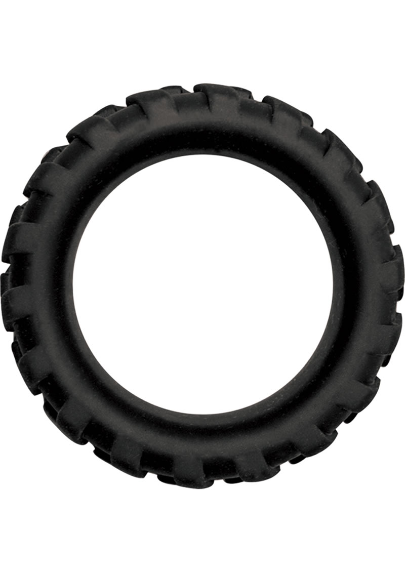 Mack Tuff X Large Tire Silicone Cock Ring Waterproof Black 1.65 Inch Diameter