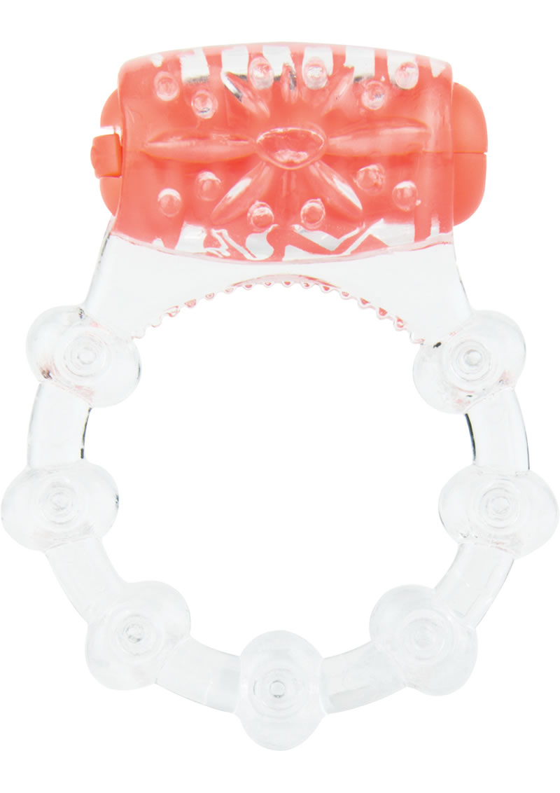 Color Pop Quickie Screaming O Vibrating Ring Silicone Cockring Orange