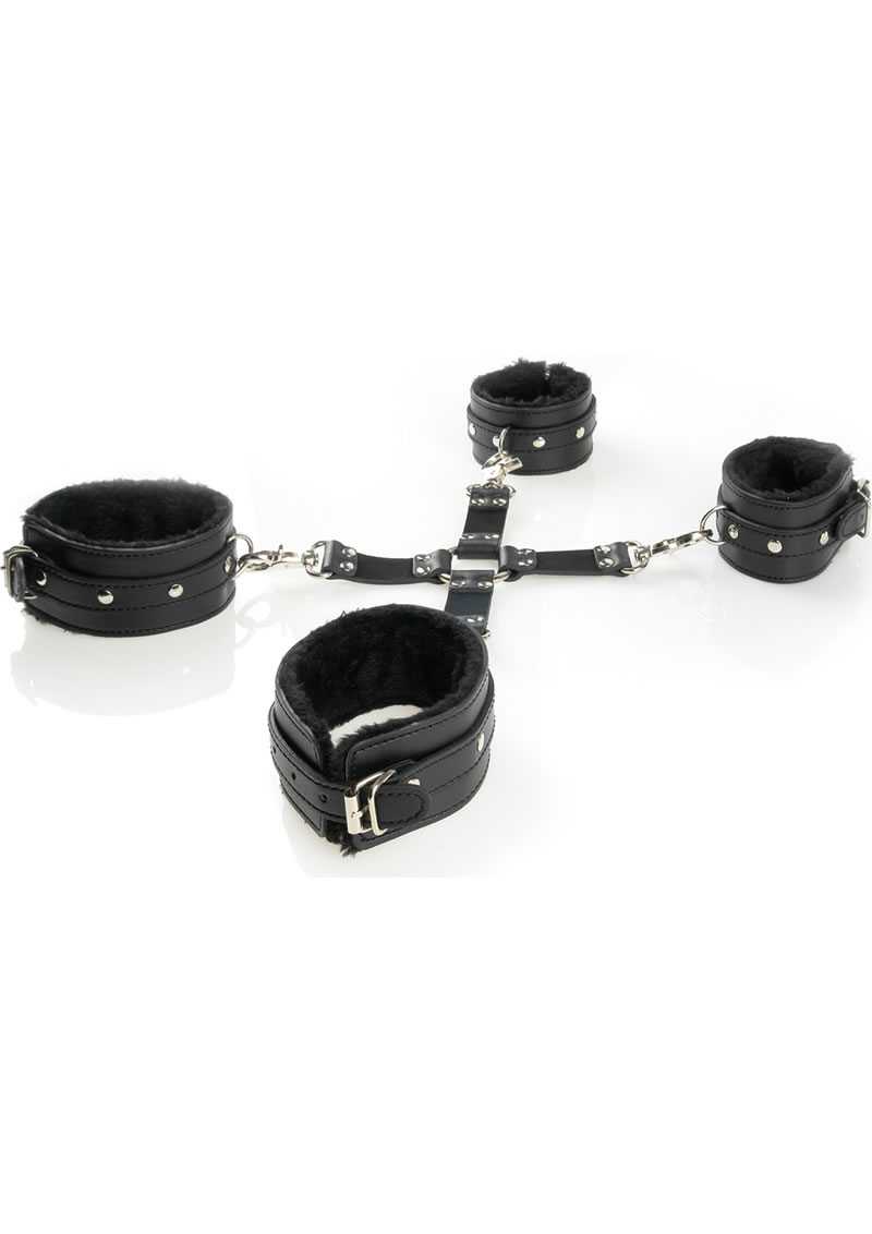 Fetish Fantasy Series Cumfy Hogtie Adjustable Black