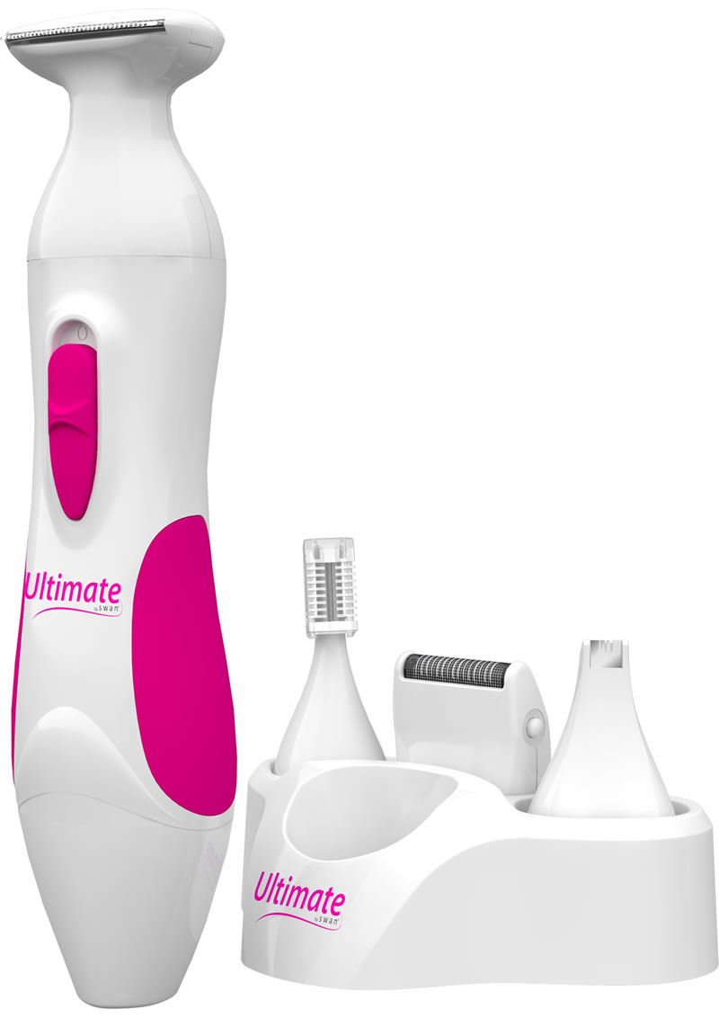 Swan The All In One Ultimate Personal Shaver Kit For Women Pink And White