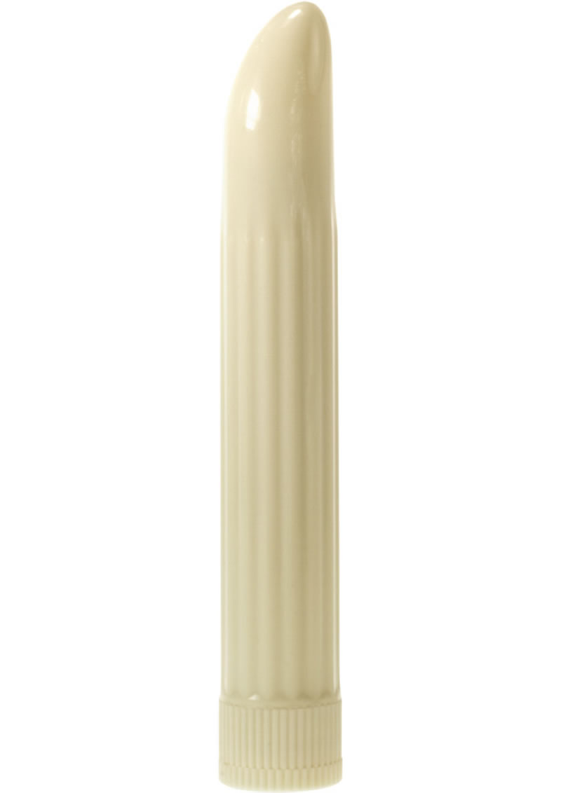 Minx Sensuous Ribbed Vibrator Ivory 6 Inch