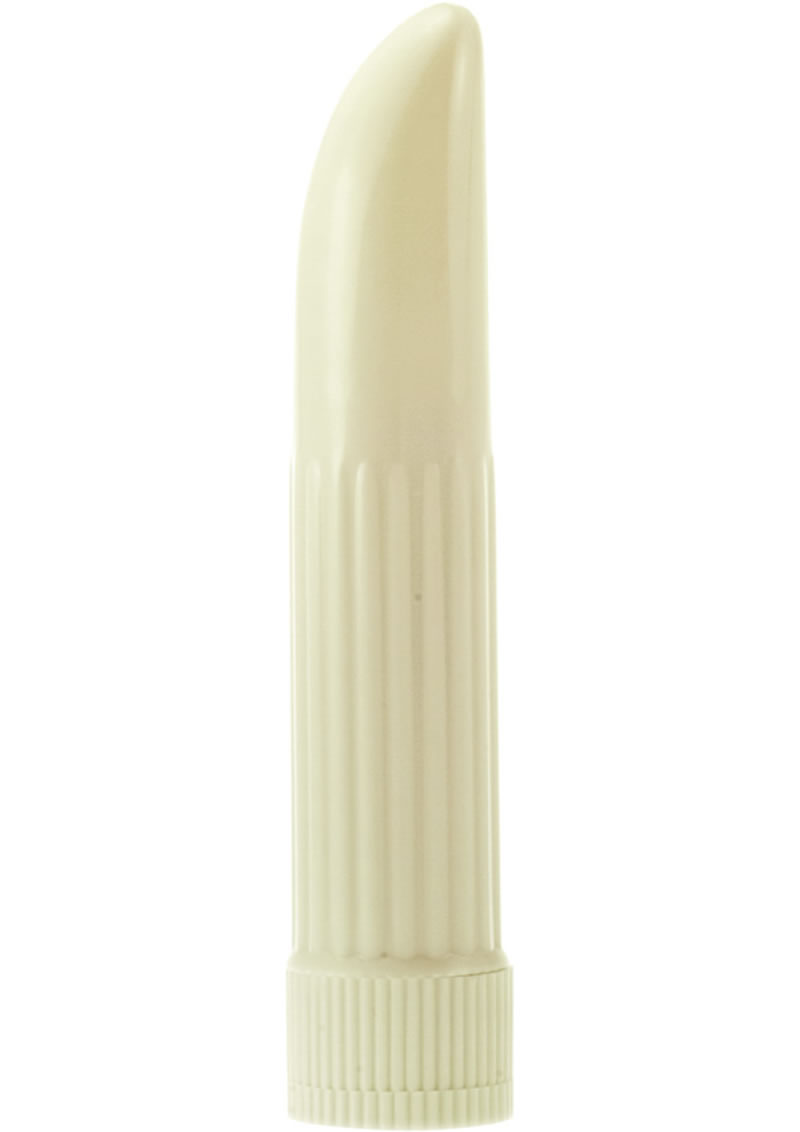 Minx Lady Lust Ribbed Mini Vibrator Ivory 4.5 Inch