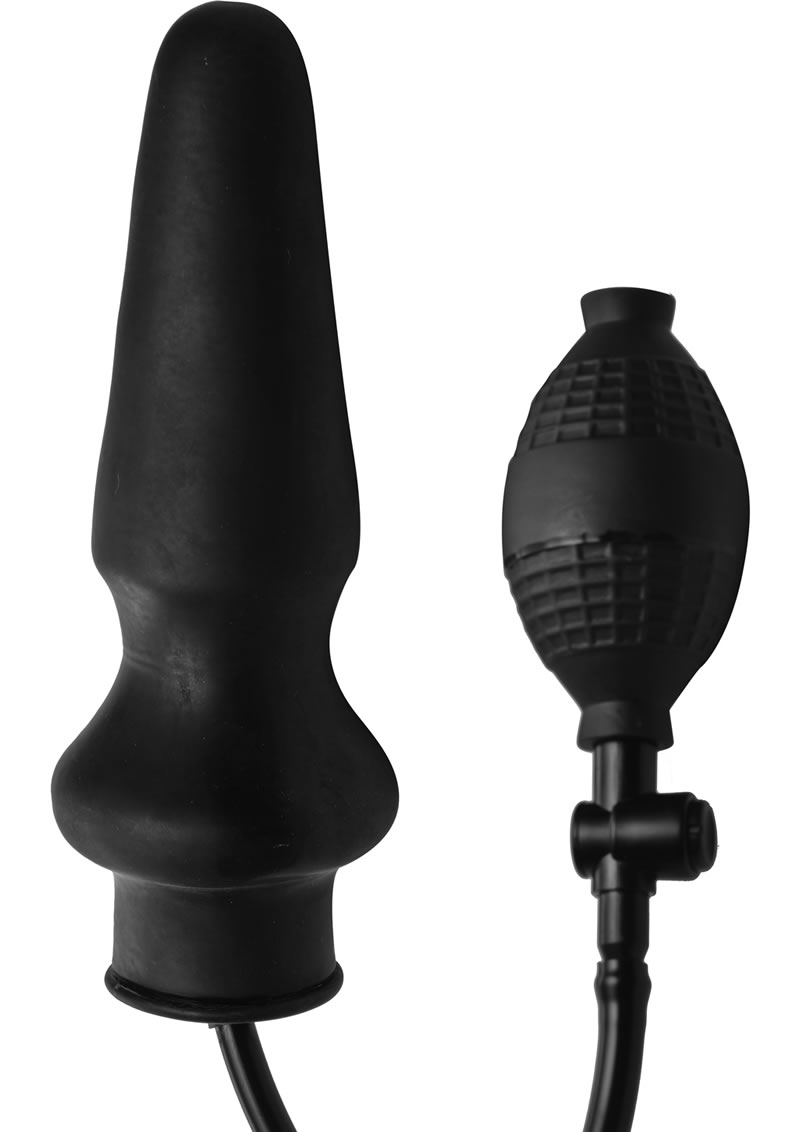 Master Series Expand Xl Inflatable Anal Plug Black 6 Inches