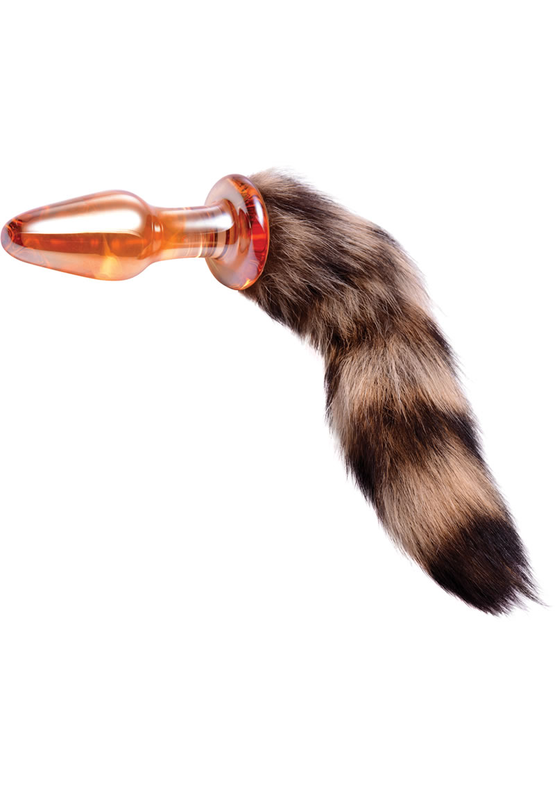 Frisky Faux Fox Tail Glass Anal Plug 4 Inches