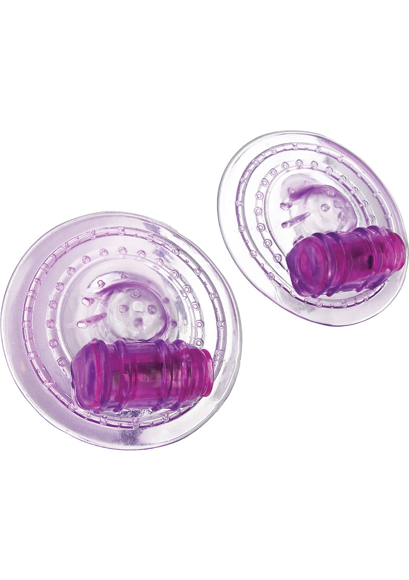 Trinity Vibes Razzle Vibrating Nipple Pads Purple