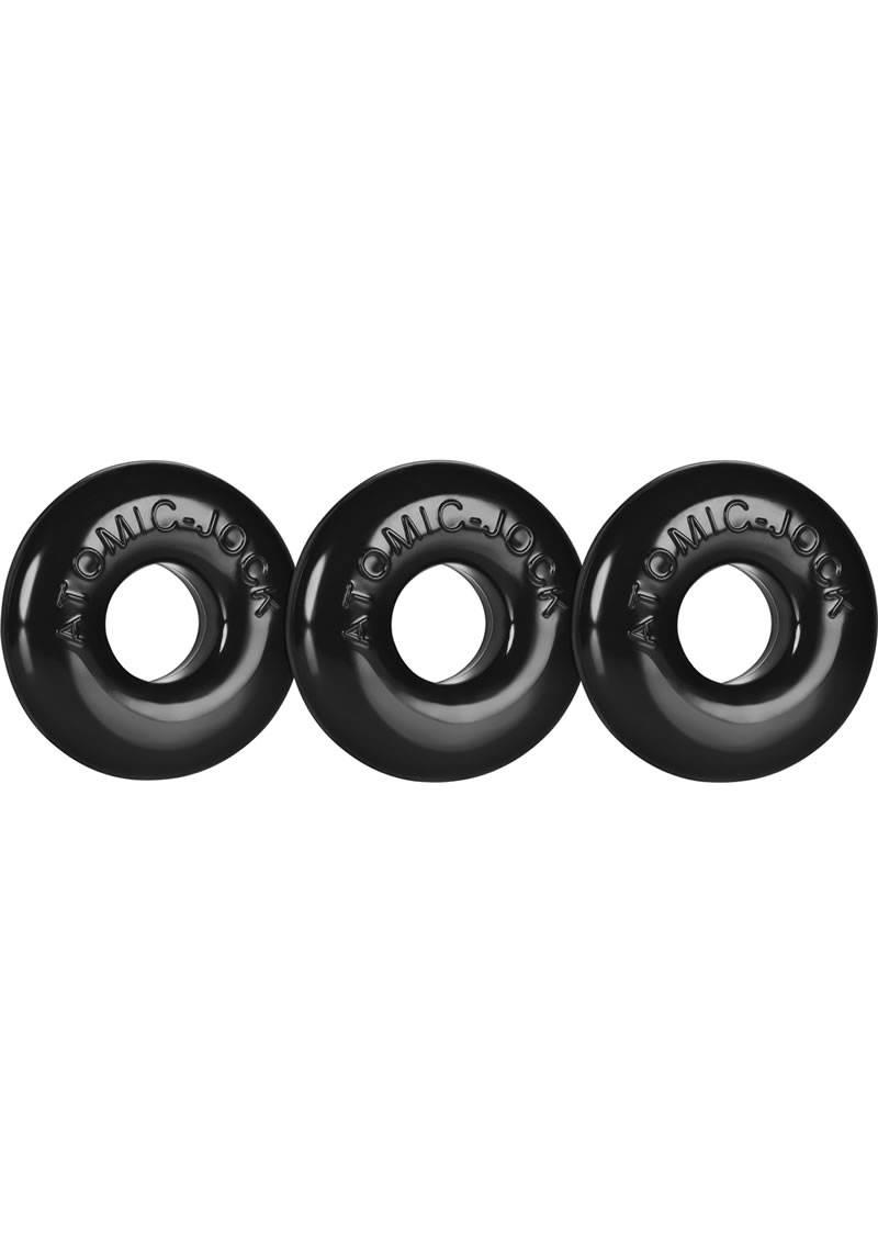 Ringer Donut Cockring 3 Pack Black