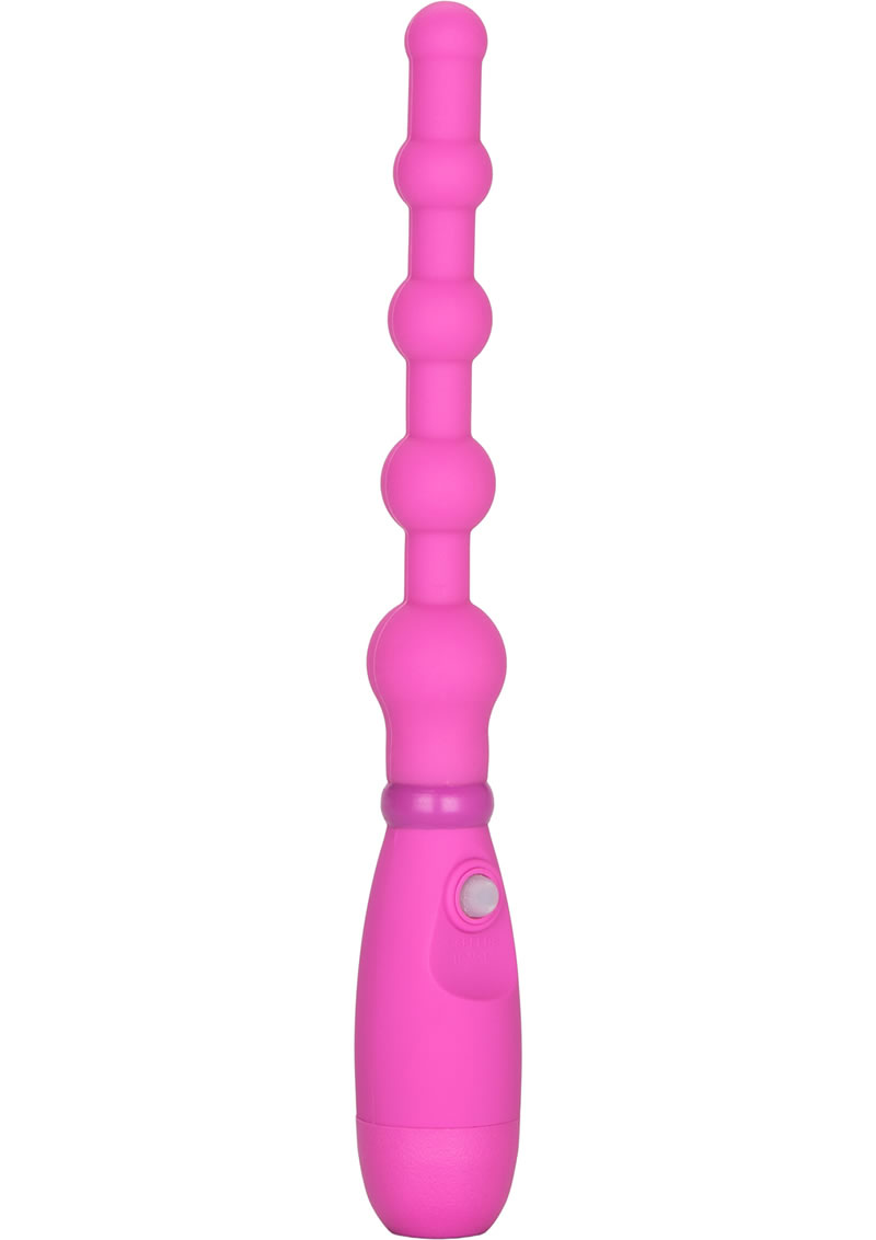 Booty Call Booty Flexer Silicone Beaded Anal Probe Waterproof Pink 5.75 Inch