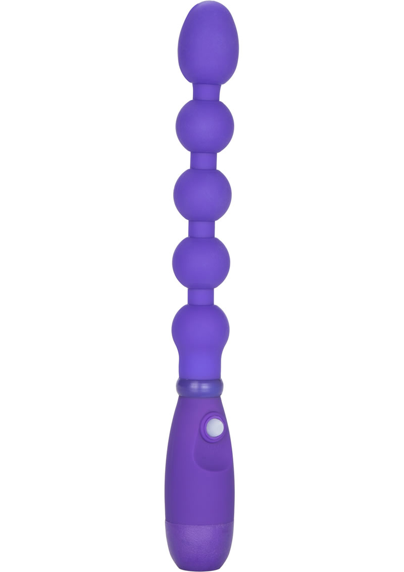 Booty Call Booty Bender Silicone Beaded Anal Probe Waterproof Purple 7 Inch