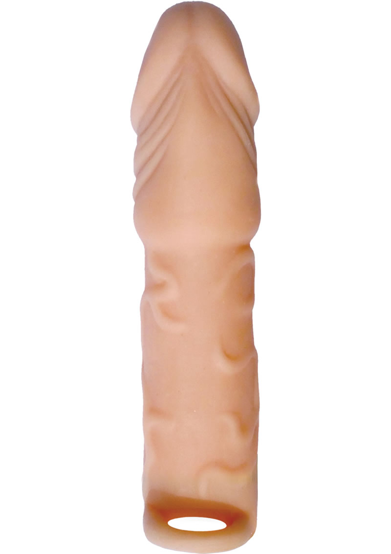 Skinsations Husky Lover Extension Sleeve With Scrotum Strap Flesh 6.5 Inch