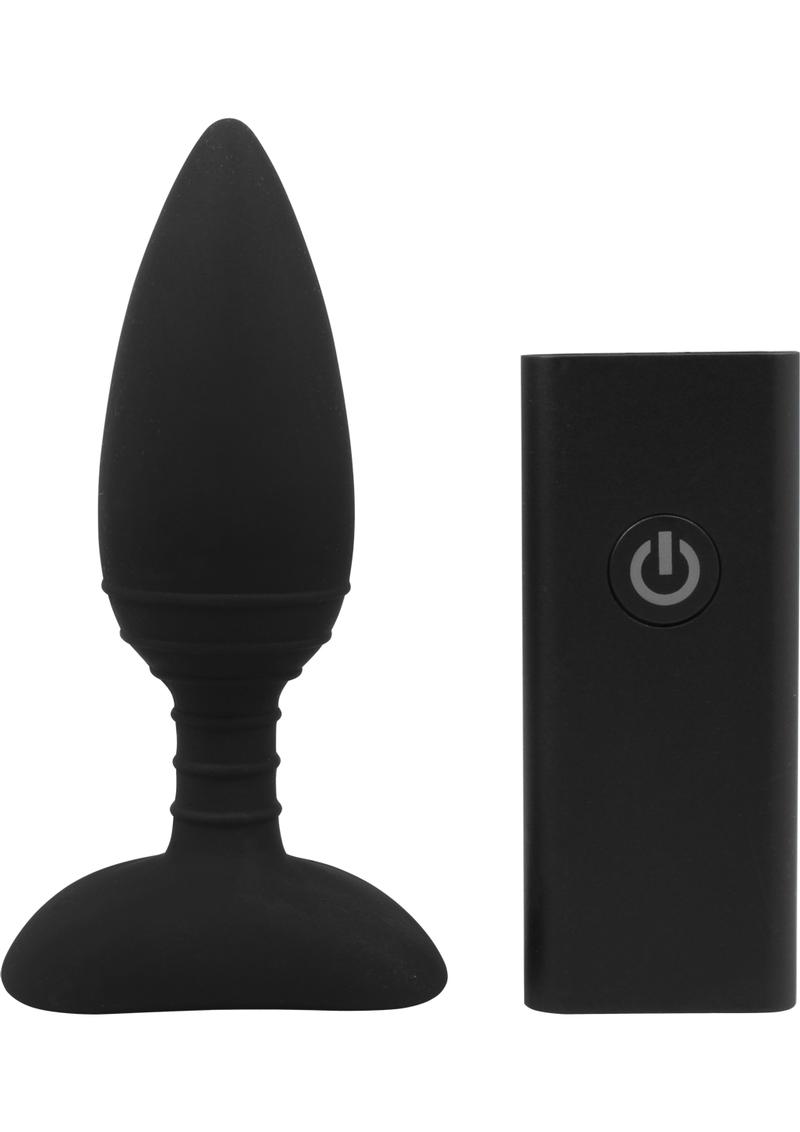 Nexus Ace Wireless Remote Rechargeable Vibrating Silicone Butt Plug Waterproof Black Small