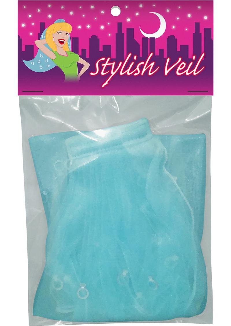 Stylish Bachelorette Veil Blue