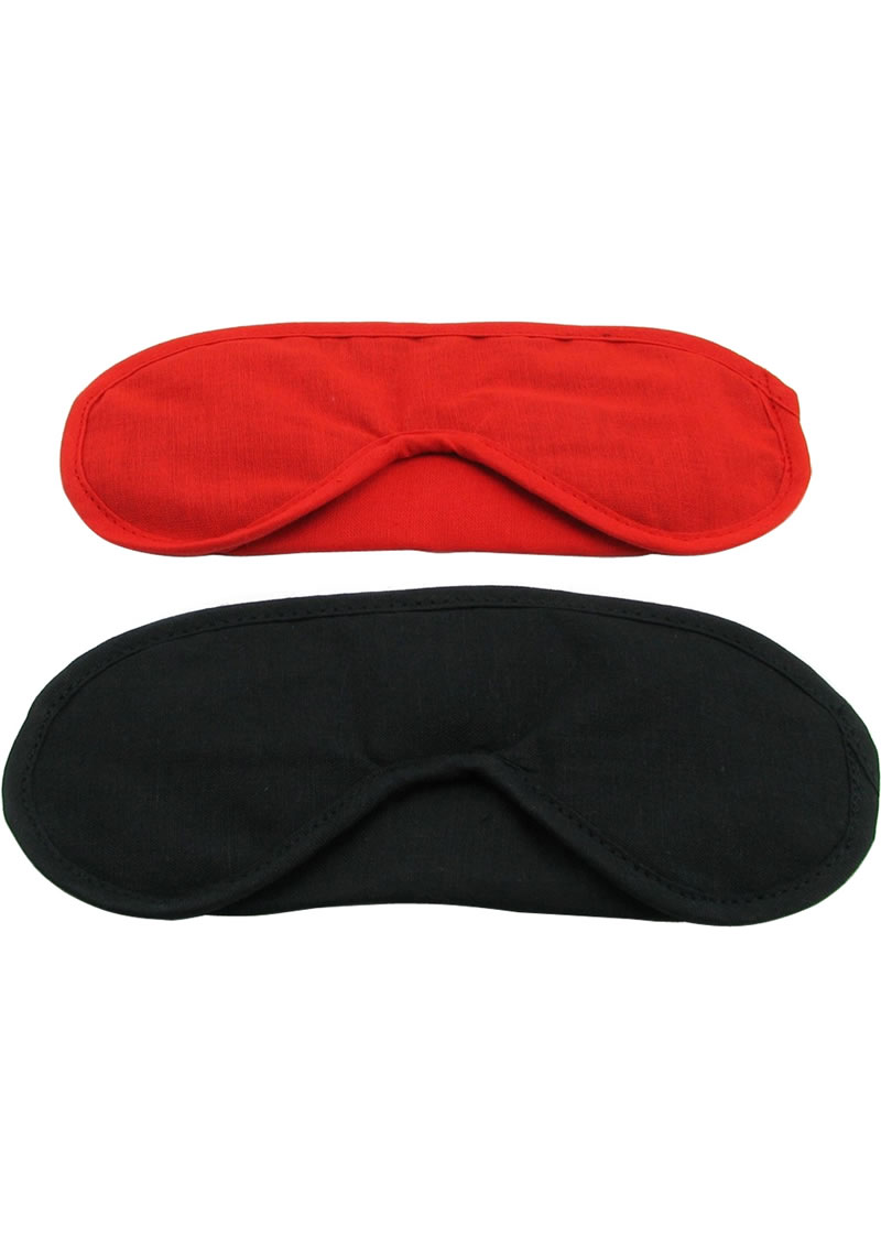 Pleasure Masks 2 Pack Universally Sized for Him and Her Red and Black