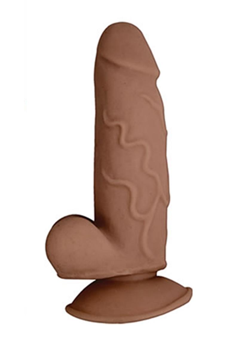 Realcocks Dual Layered 01 Bendable Dildo Waterproof Brown 5.5 Inch