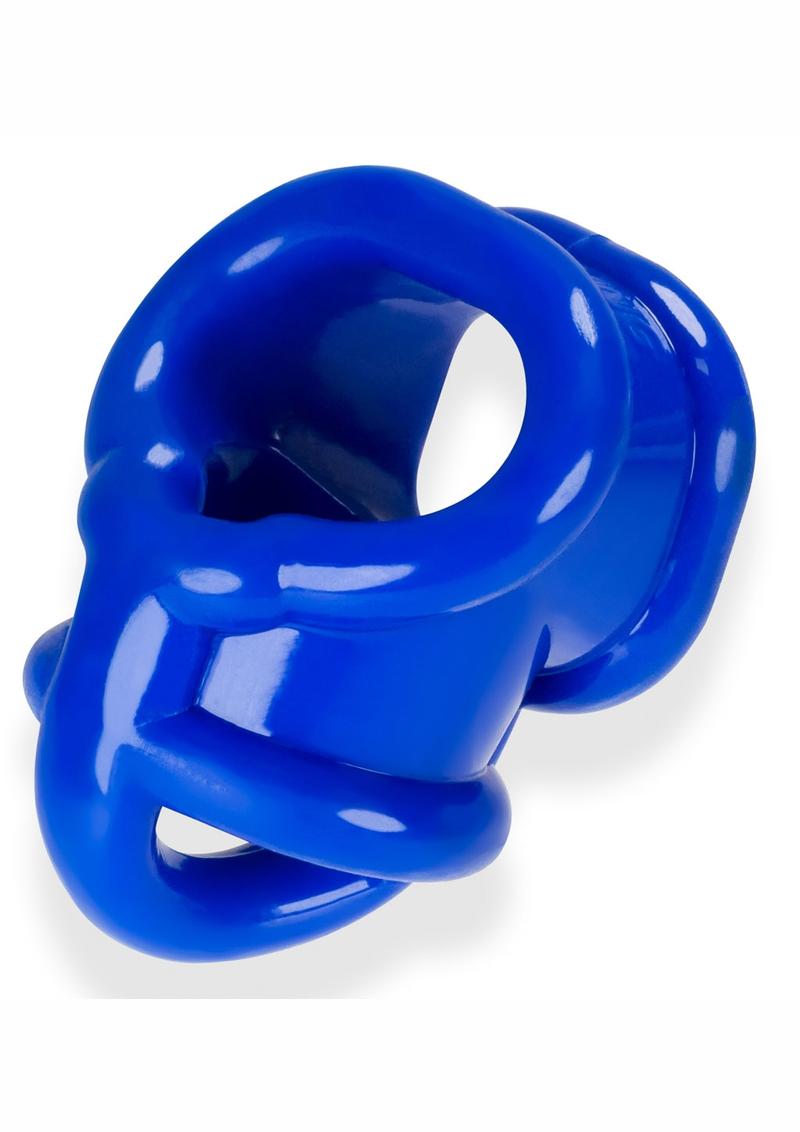 Ballsling With Ballsplitter Cockring Police Blue