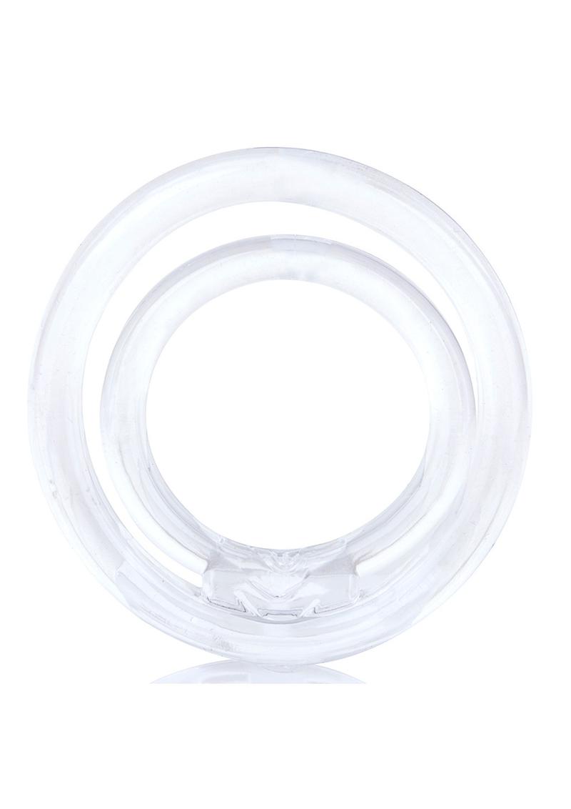 RingO 2 Stretchy Cock Ring With Testicle Sling Clear