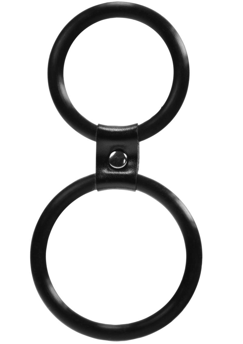 Linx Dual Ring Cock Ring Silicone Waterproof Black