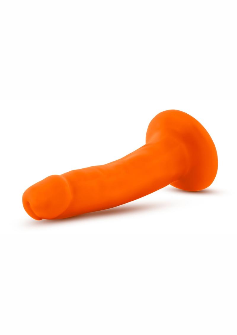 Neo Dual Density Realistic Cock Orange 6 Inch