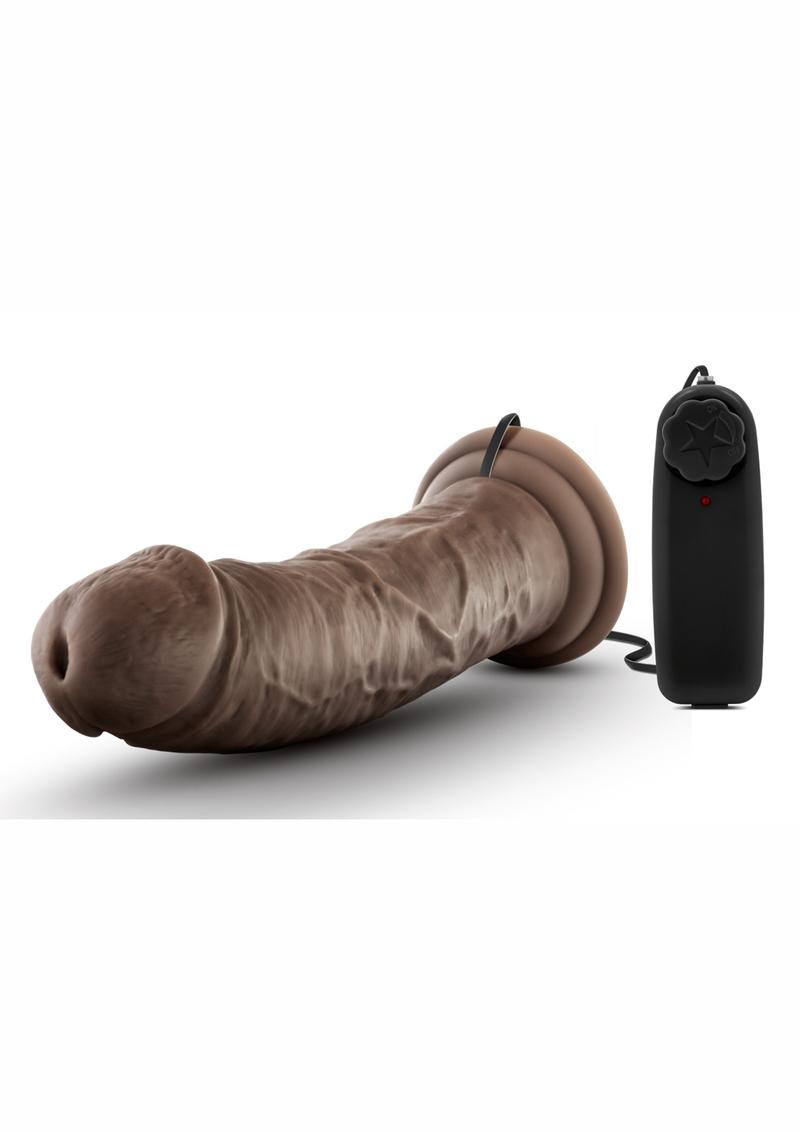 Dr Skin Dr Joe Dildo 8in Vibrating With Wired Remote - Chocolate