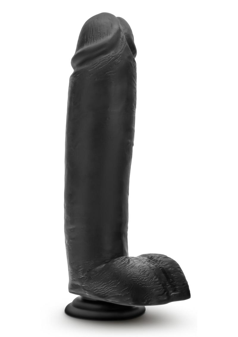 Au Naturel Bold Huge Dildo 10.5 inch Suction Cup Non Vibrating Black