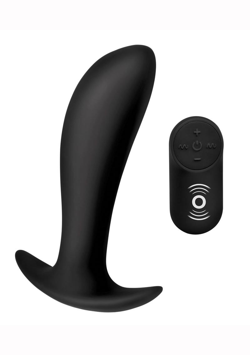 Under Control Silicone Prostate Vibrator With Wireless Remote Control Waterproof Black 4.75 Inch