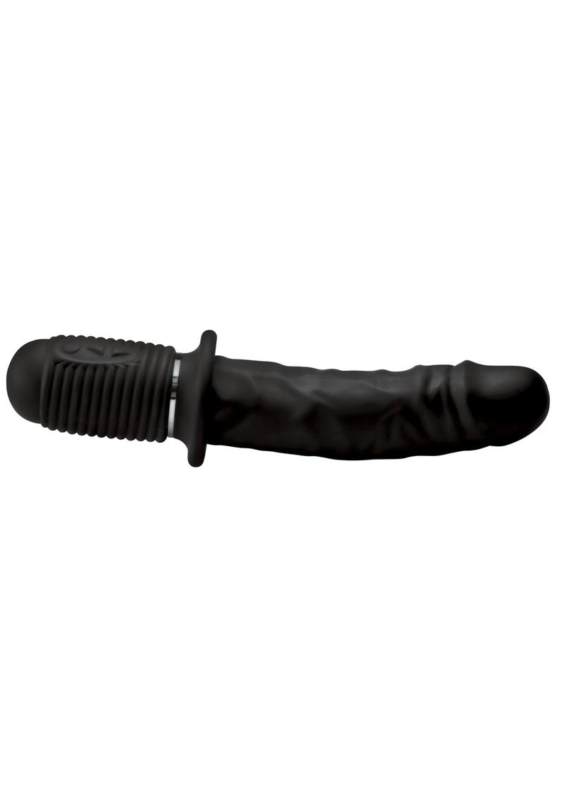 Master Series Mega Thruster Dildo Thrust Rechargeable Black 10.75 Inches