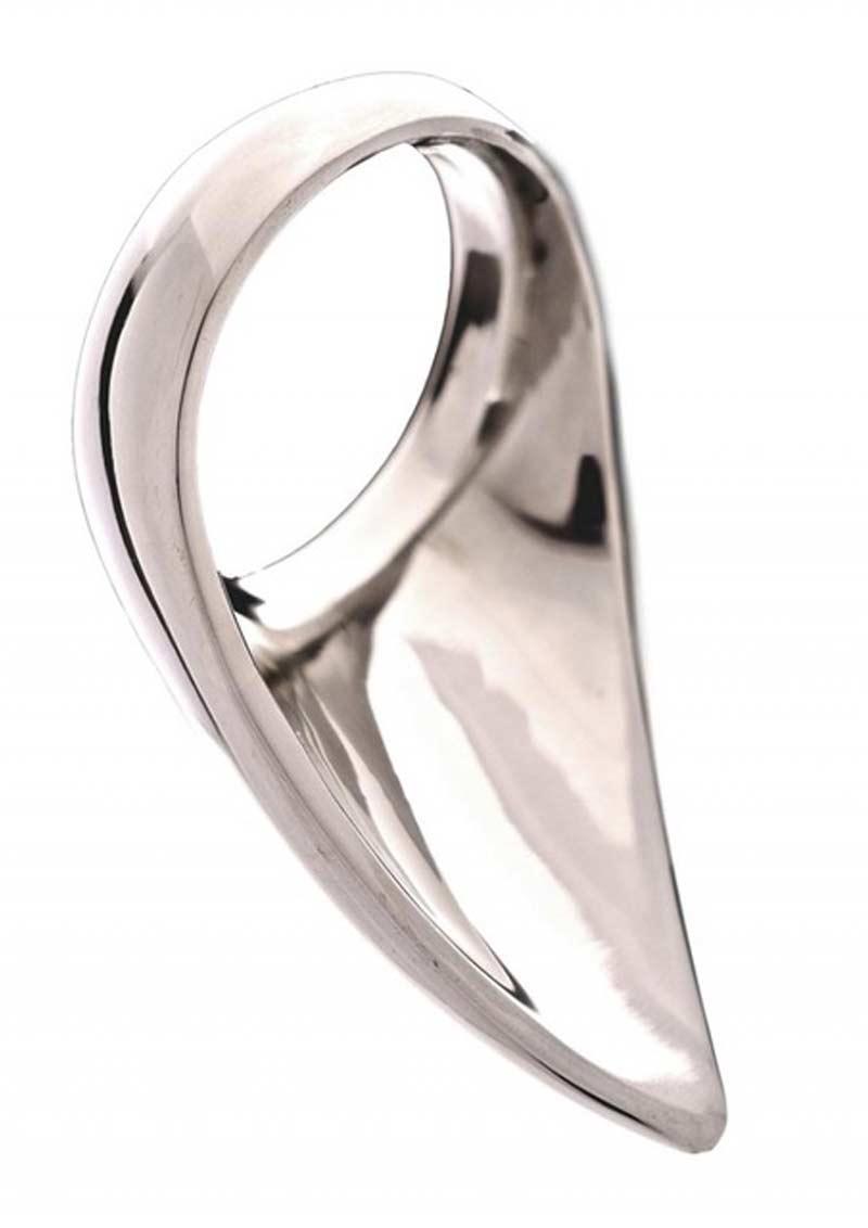 Rouge Stainless Steel Play Tear Drop Cockring 45 Millimeters