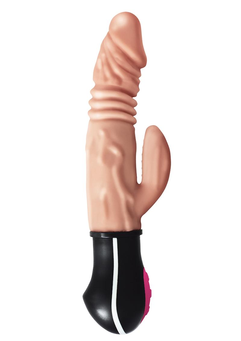 Natural Realskin Hot Cock Jackhammer Vibrator USB Rechargeable Clitoral Stimulation Silicone