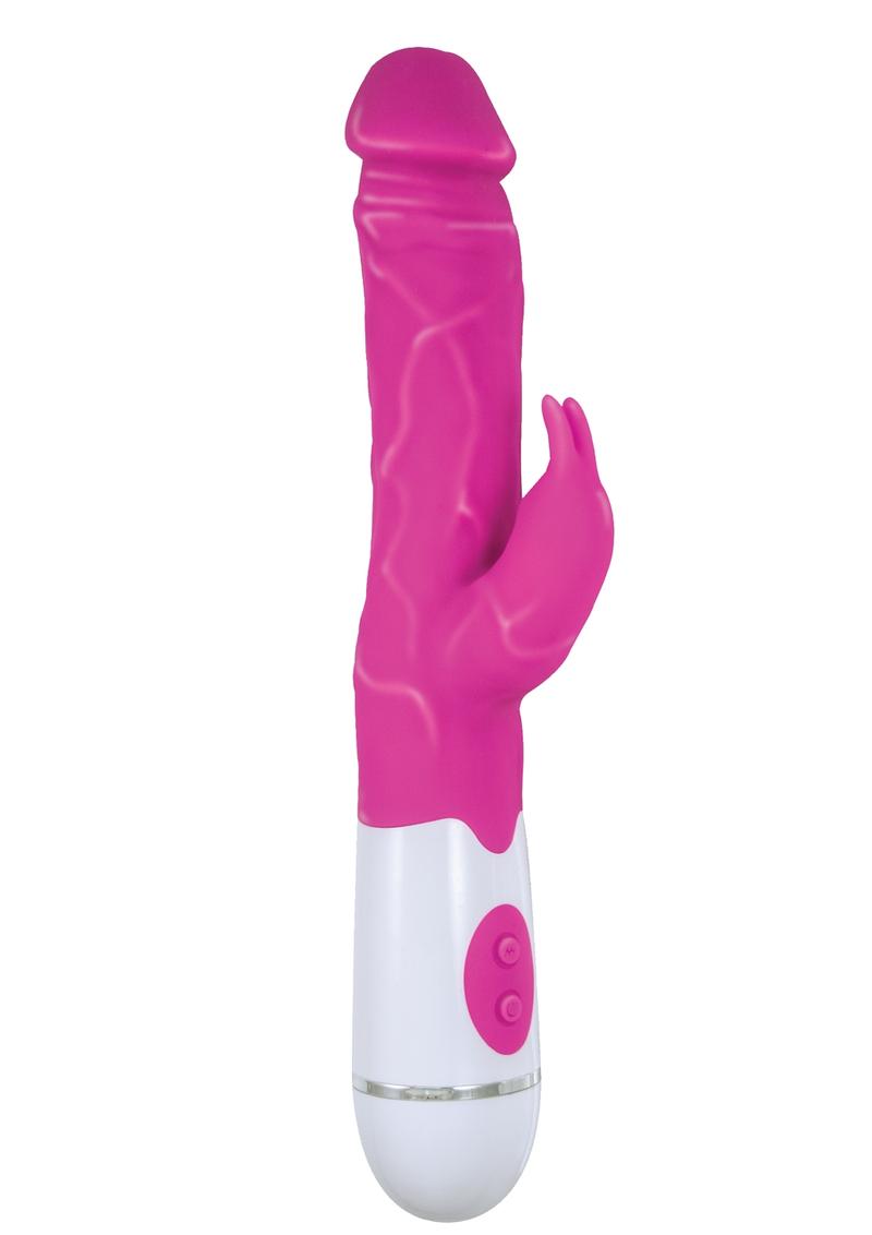 Energize Her Bunny Massager Dual Motors Clitoral Tickler Silicone Pink