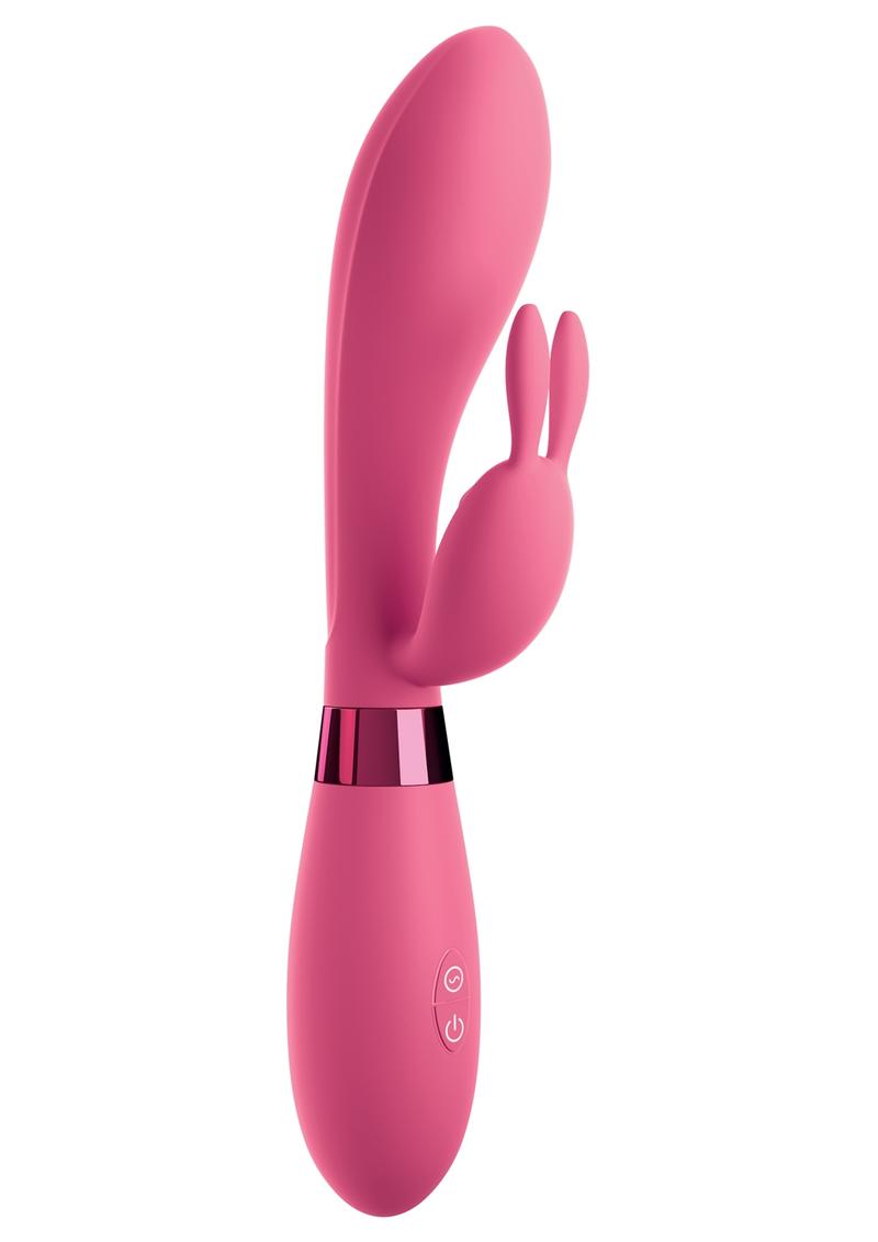 OMG  Rabbits Selfie Silicone Multi Speed Waterproof Vibrator Pink