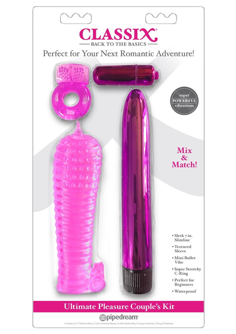 Classix Ultimate Pleasure Couples Kit Waterproof Textured Pink