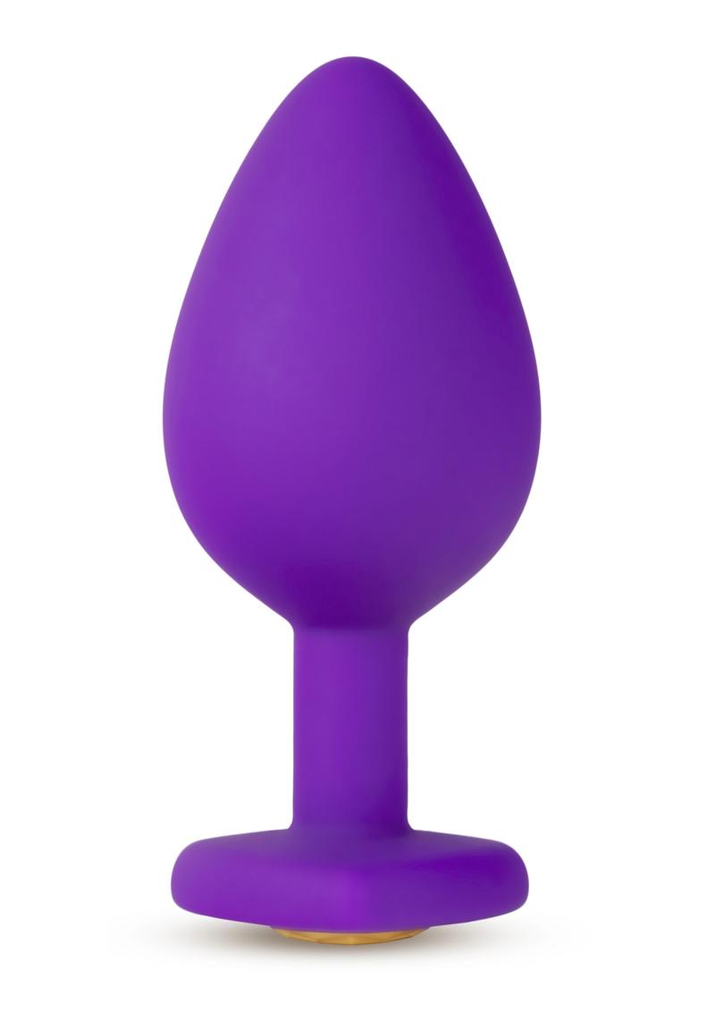 Temptasia Bling Silicone Anal Plug Medium Purple 3.25 Inch