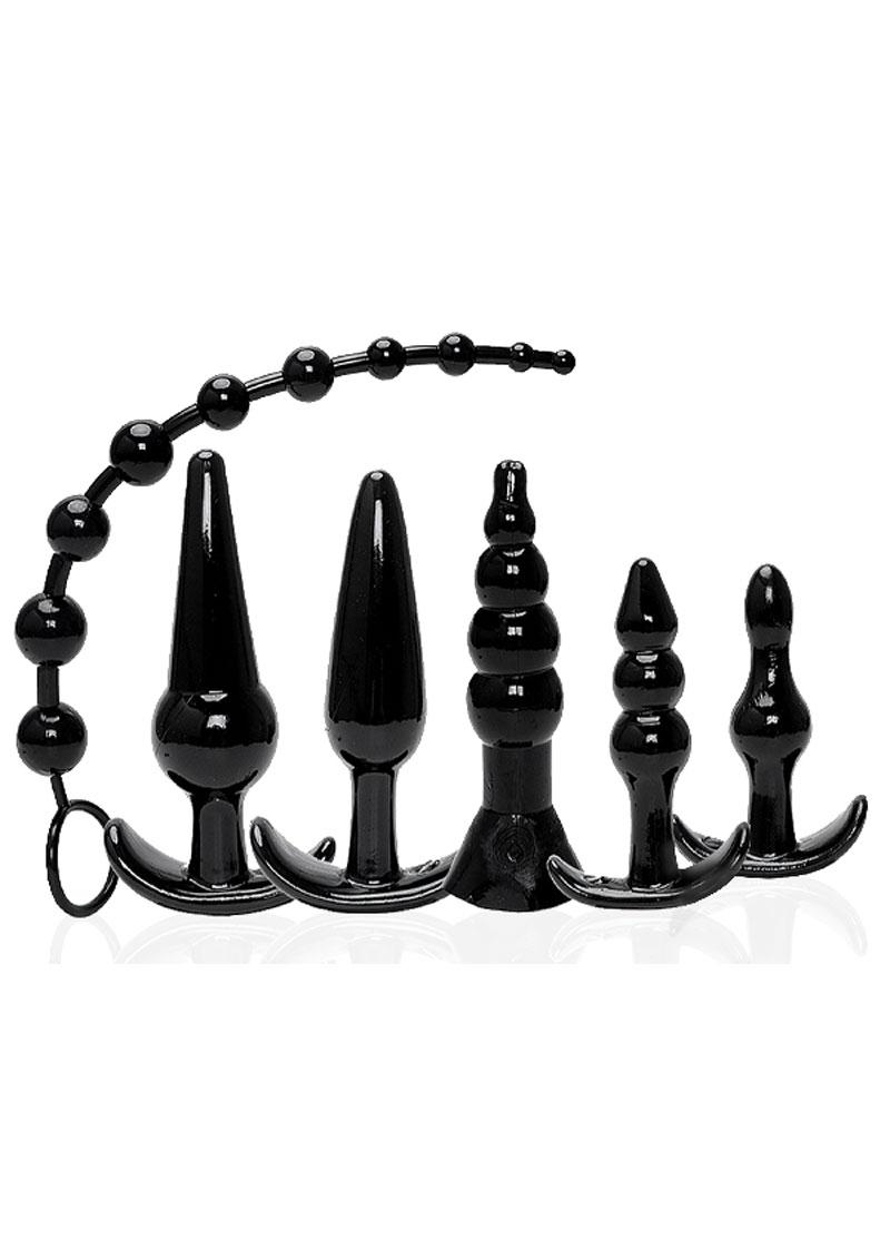 Try-Curious Ass Play Six Piece Starter Kit Black