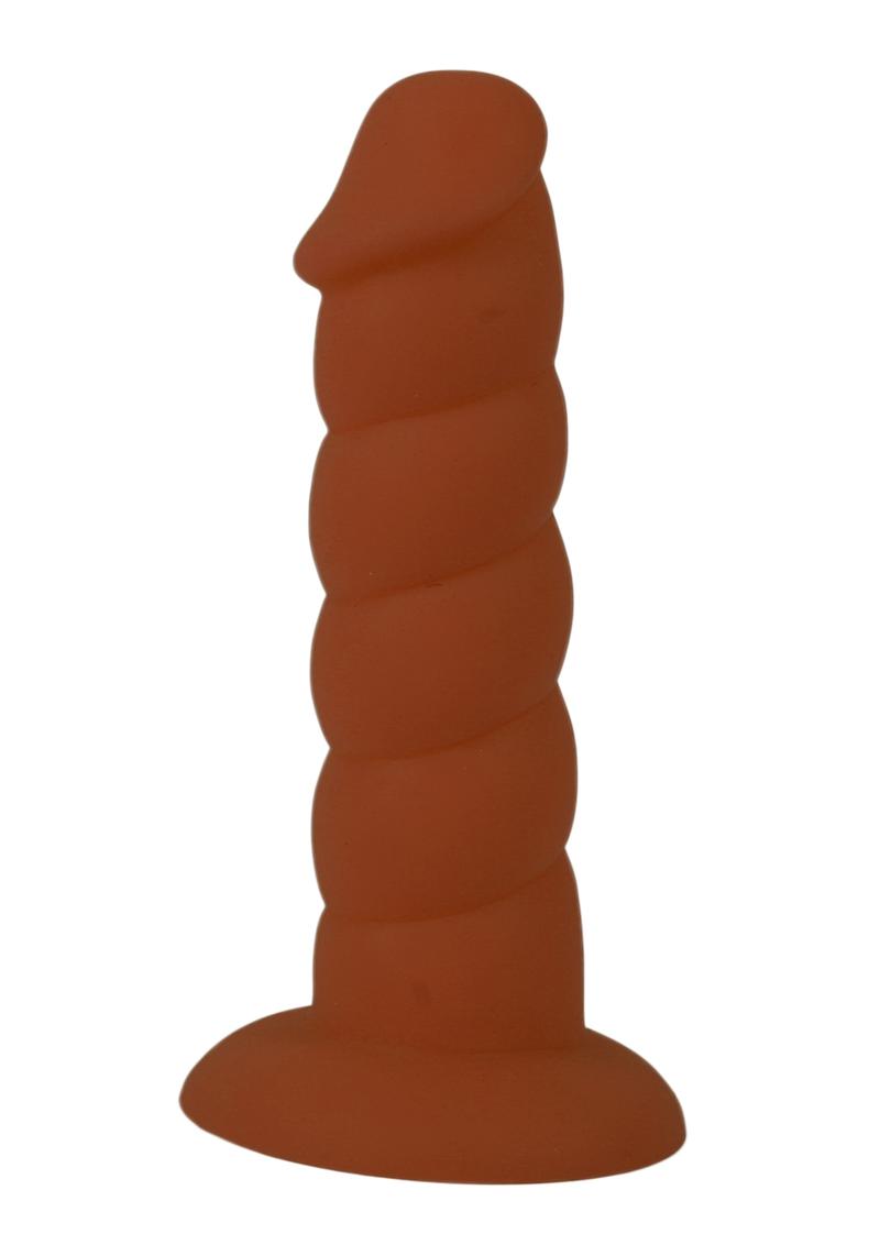 Rock Candy Suga Daddy 5.5 Dildo Non Vibrating Suction Cup Base Brown