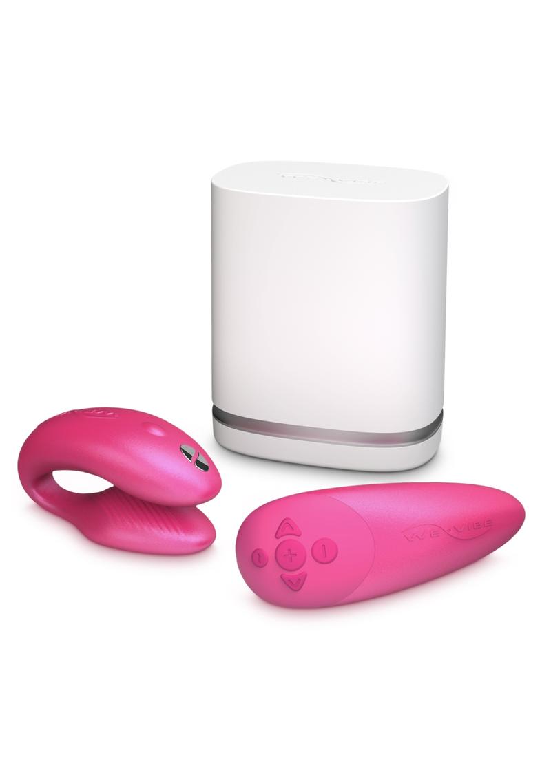 We-Vibe Chorus Couples Vibrator With Squeeze Control Waterproof Rechargeable Pink