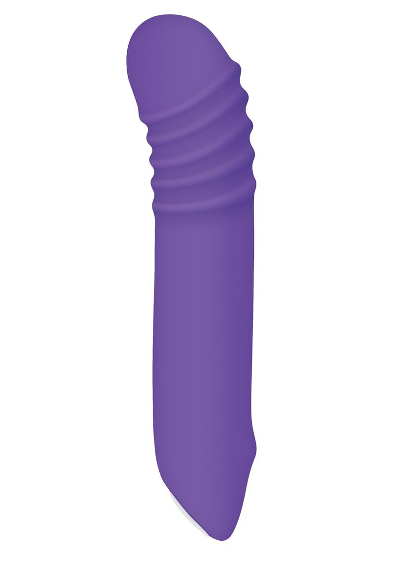 The G Rave Silicone Rechargeable G-Spot Vibrator - Purple