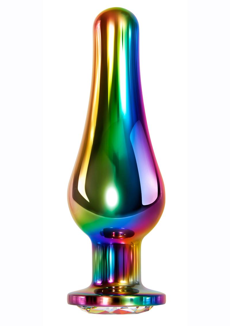 Rainbow Metal Anal Plug - Large