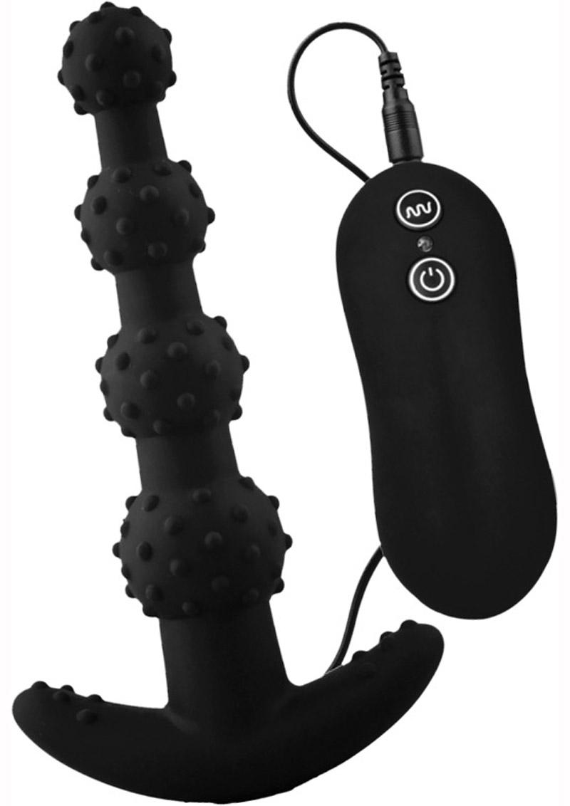 Decadence Anchors Away Silicone Vibrating Butt Plug With Remote Control - Black