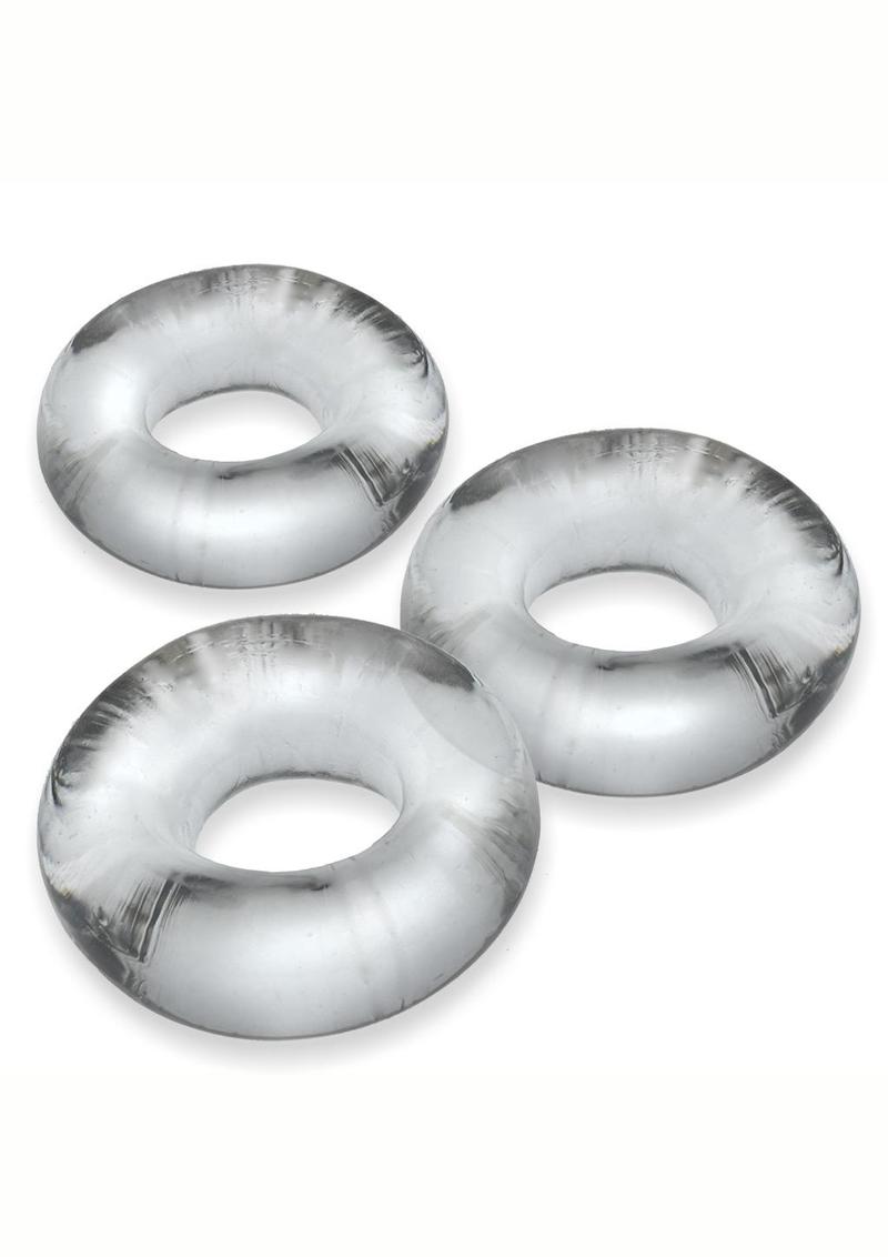 Oxballs Fat Willy Jumbo Cock Ring (3 Pack) - Clear