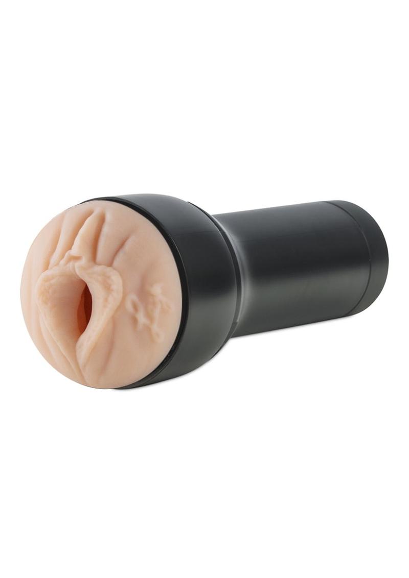 Kiiroo Feel Leigh Raven Black Stroker Interactive Masturbator - Pussy - Black/Vanilla