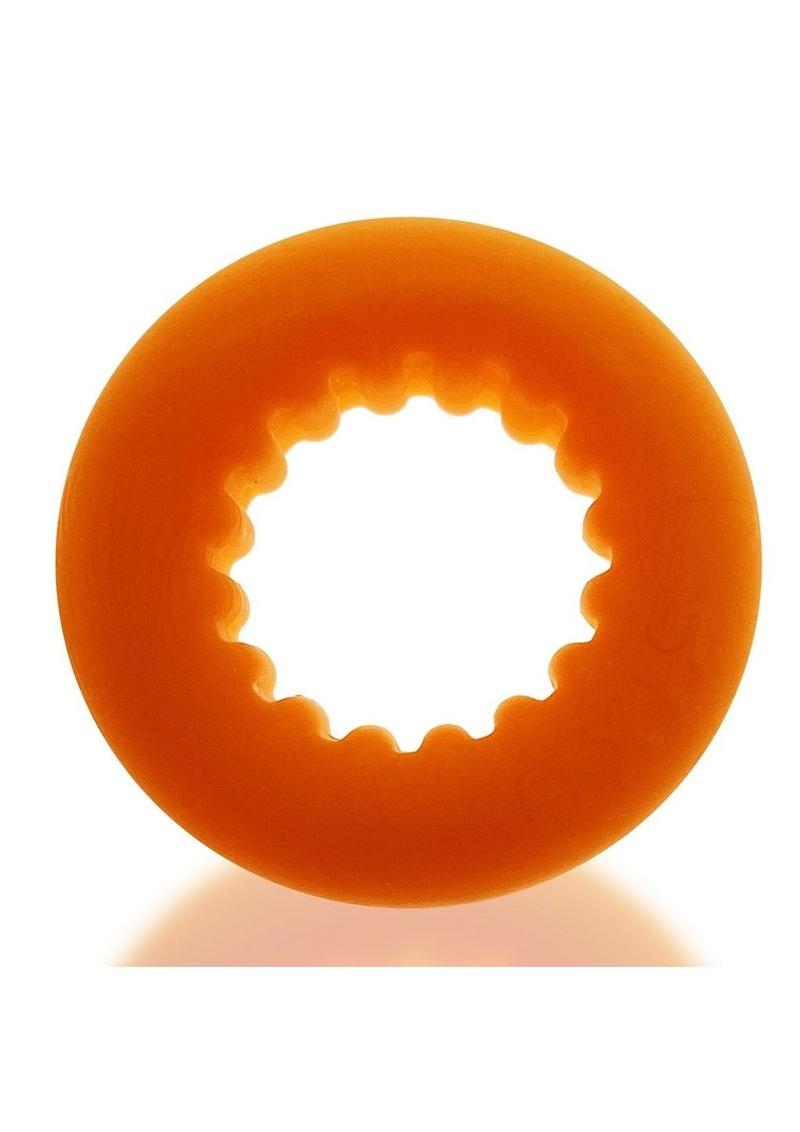 Oxballs Axis Rib Griphold Cockring - Orange Ice