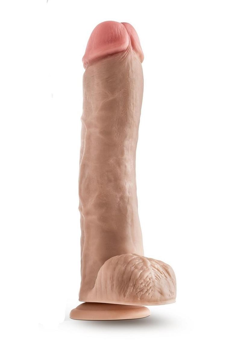 Dr. Skin Mr. Savage Dildo with Balls and Suction Cup 11.5in - Vanilla