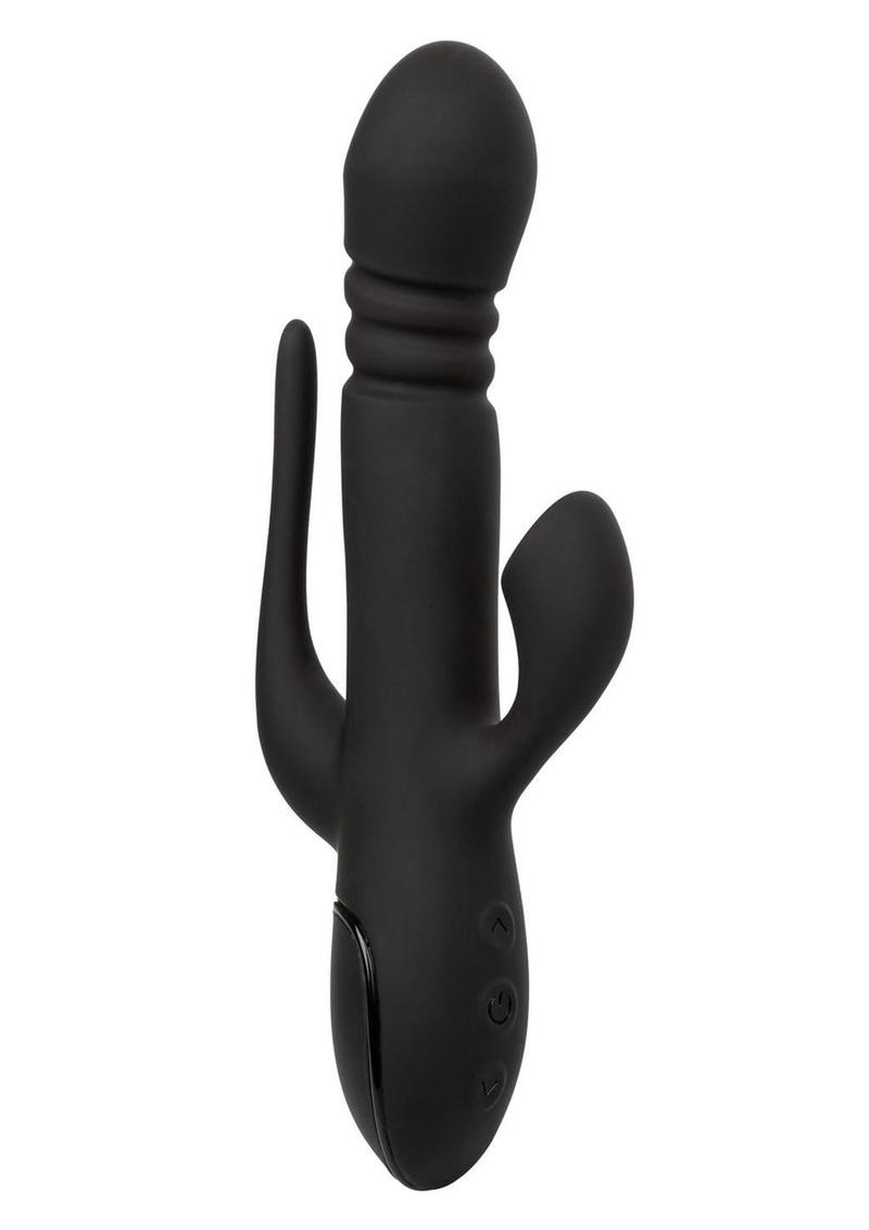 III Triple Euphoria Rechargeable Silicone Stimulating Massager - Black