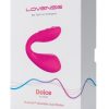 Lovense Dolce Silicone Rechargeable Dual Vibrator - Pink