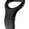 Lovense Diamo Remote Controlled Vibrating Silicone Cock Ring - Black