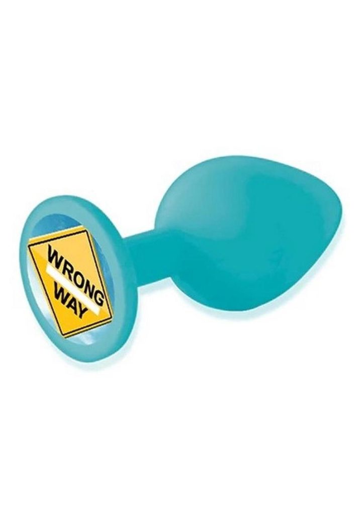 The 9`s - Booty Talk Silicone Butt Plug Wrong Way - Blue/Yellow